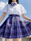 Women's Plaid XS-2XL Fashion Designer Pleated Mini Skirts (Short)-Women's Fashion Designer Skirts-International Women's Clothing