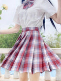 Women's Plaid XS-2XL Fashion Designer Pleated Mini Skirts (Short)-Women's Fashion Designer Skirts-International Women's Clothing