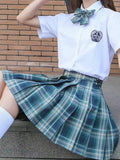 Women's Plaid XS-2XL Fashion Designer Pleated Mini Skirts (Short)-Women's Fashion Designer Skirts-International Women's Clothing