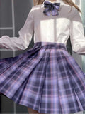 Women's Plaid XS-2XL Fashion Designer Pleated Mini Skirts (Short)-Women's Fashion Designer Skirts-International Women's Clothing