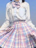 Women's Plaid XS-2XL Fashion Designer Pleated Mini Skirts (Short)-Women's Fashion Designer Skirts-International Women's Clothing