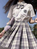 Women's Plaid XS-2XL Fashion Designer Pleated Mini Skirts (Short)-Women's Fashion Designer Skirts-International Women's Clothing