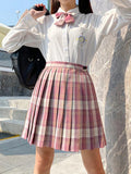 Women's Plaid XS-2XL Fashion Designer Pleated Mini Skirts (Short)-Women's Fashion Designer Skirts-International Women's Clothing