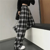 Women's Plaid High Waist Skinny Fashion Designer Baggy Pants-Women's Fashion Designer Plus Size Leggings / Pants
