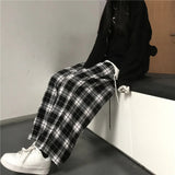 Women's Plaid High Waist Skinny Fashion Designer Baggy Pants-Women's Fashion Designer Plus Size Leggings / Pants
