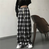 Women's Plaid High Waist Skinny Fashion Designer Baggy Pants-Women's Fashion Designer Plus Size Leggings / Pants