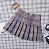 Women's Plaid Pleated S-2XL Fashion Designer Mini Skirts (Short)-Women's Fashion Designer Skirts-CAMEL-Women&#x27;s fashion designer plus size clothes