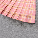 Women's Plaid Pleated Layered Fashion Designer Mini Skirts (Short)-Women's Fashion Designer Skirts