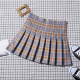 Women's Plaid Pleated Layered Fashion Designer Mini Skirts (Short)-Women's Fashion Designer Skirts