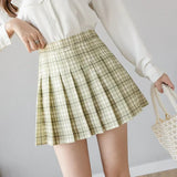 Women's Plaid Pleated Layered Fashion Designer Mini Skirts (Short)-Women's Fashion Designer Skirts