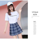 Women's Plaid Pleated Layered Fashion Designer Mini Skirts (Short)-Women's Fashion Designer Skirts