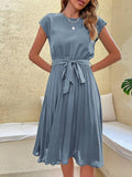 Women's Pleated A-Line Fashion Designer S-L Dresses (Midi)