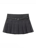 Women's Pleated Fashion Designer High Waist Mini Skirts (Short)