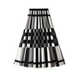 Women's Pleated Plaid S-L Fashion Designer A-Line Skirts (Midi)