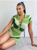 Women's Polo S-XL Neck Rompers Fashion Designer Floral Jumpsuits-Women's Fashion Designer Rompers / Jumpsuits-Women&#x27;s fashion designer plus size clothes