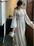 Women's Princess Style Elegant White Fashion Designer Chiffon Dresses (Midi)