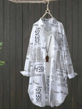 Women's Printed Fashion Designer 3-5XL Long-Sleeve Tops (Plus Size)