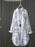 Women's Printed Fashion Designer 3-5XL Long-Sleeve Tops (Plus Size)