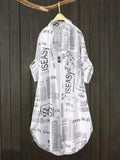 Women's Printed Fashion Designer 3-5XL Long-Sleeve Tops (Plus Size)