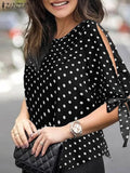 Women's Printed Fashion Designer Bow T-Shirts (Plus Size)-Women's Tops Fashion Designer Plus Size T-Shirts / Blouses