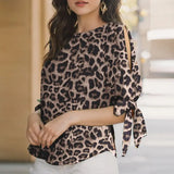 Women's Printed Fashion Designer Bow T-Shirts (Plus Size)-Women's Tops Fashion Designer Plus Size T-Shirts / Blouses