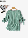 Women's Printed Fashion Designer Bow T-Shirts (Plus Size)