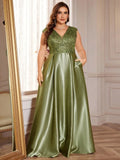 Women's Prom Cocktail  2-4XL Fashion Designer Long Dresses (Plus Size)