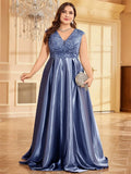 Women's Prom Cocktail  2-4XL Fashion Designer Long Dresses (Plus Size)