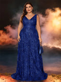 Women's Prom Cocktail Fashion Designer 2-4XL Long Dresses (Plus Size)-Women's Fashion Designer Plus Size Dresses-Royal Blue-Women&#x27;s fashion designer plus size clothes