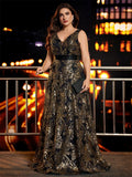 Women's Prom Cocktail Fashion Designer 2-4XL Long Dresses (Plus Size)