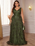 Women's Prom Cocktail Fashion Designer 2-4XL Long Dresses (Plus Size)