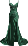 Women's Prom Fashion Designer Lace Applique Satin Dresses (Long)