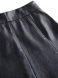 Women's PU Leather 2-4XL Fashion Designer Mini Skirts (Plus Size)