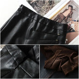 Women's PU Leather Fashion Designer 2-4XL Mini Skirts (Plus Size)-Women's Fashion Designer Skirts-Women&#x27;s fashion designer plus size clothes