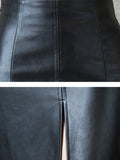 Women's PU Leather 2-5XL Fashion Designer Bodycon Skirts (Plus Size)