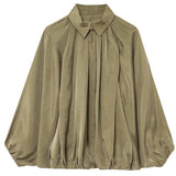 Women's Puff Fashion Designer S-L Ruffled Loose Jackets-Women's Fashion Designer Jackets-International Women's Clothing