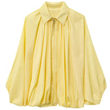 Women's Puff Fashion Designer S-L Ruffled Loose Jackets-Women's Fashion Designer Jackets-International Women's Clothing