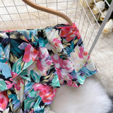 Women's Rompers Off Shoulder Floral Fashion Designer Jumpsuits-Women's Fashion Designer Rompers / Jumpsuits