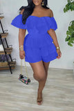 Women's Rompers S-3XL Ruffled Layer Fashion Designer Jumpsuits-Women's Fashion Designer Rompers / Jumpsuits-Blue-Women&#x27;s fashion designer plus size clothes