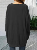 Women's Round Neck 2-5XL Fashion Designer Long-Sleeve Tops (Plus Size)