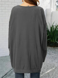 Women's Round Neck 2-5XL Fashion Designer Long-Sleeve Tops (Plus Size)