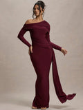 Women's Ruched Bodycon Fashion Designer S-L Draped Dresses (Long)-Women's Fashion Designer Plus Size Dresses-International Women's Clothing