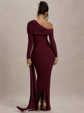 Women's Ruched Bodycon Fashion Designer S-L Draped Dresses (Long)-Women's Fashion Designer Plus Size Dresses-International Women's Clothing