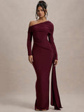 Women's Ruched Bodycon S-L Fashion Designer Prom Dresses (Long)
