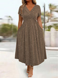 Women's Ruched Knot 1-6XL Sparkly Fashion Designer Midi Dresses (Plus Size)-Women's Fashion Designer Plus Size Dresses