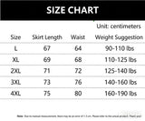 Women's Ruffle 1-4XL Fashion Designer Chiffon Midi  Skirts (Plus Size)