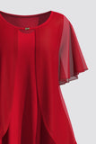 Women's Ruffle 2-5XL Chiffon Tops Fashion Designer T-Shirts (Plus Size)
