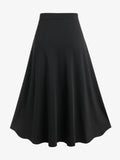 Women's Ruffle A-Line Fashion Designer Lace L-4XL Skirts (Plus Size)