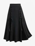Women's Ruffle A-Line Fashion Designer Lace L-4XL Skirts (Plus Size)