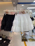 Women's Ruffle Fashion Designer Lace A- Line S-4XL Skirts (Plus Size)